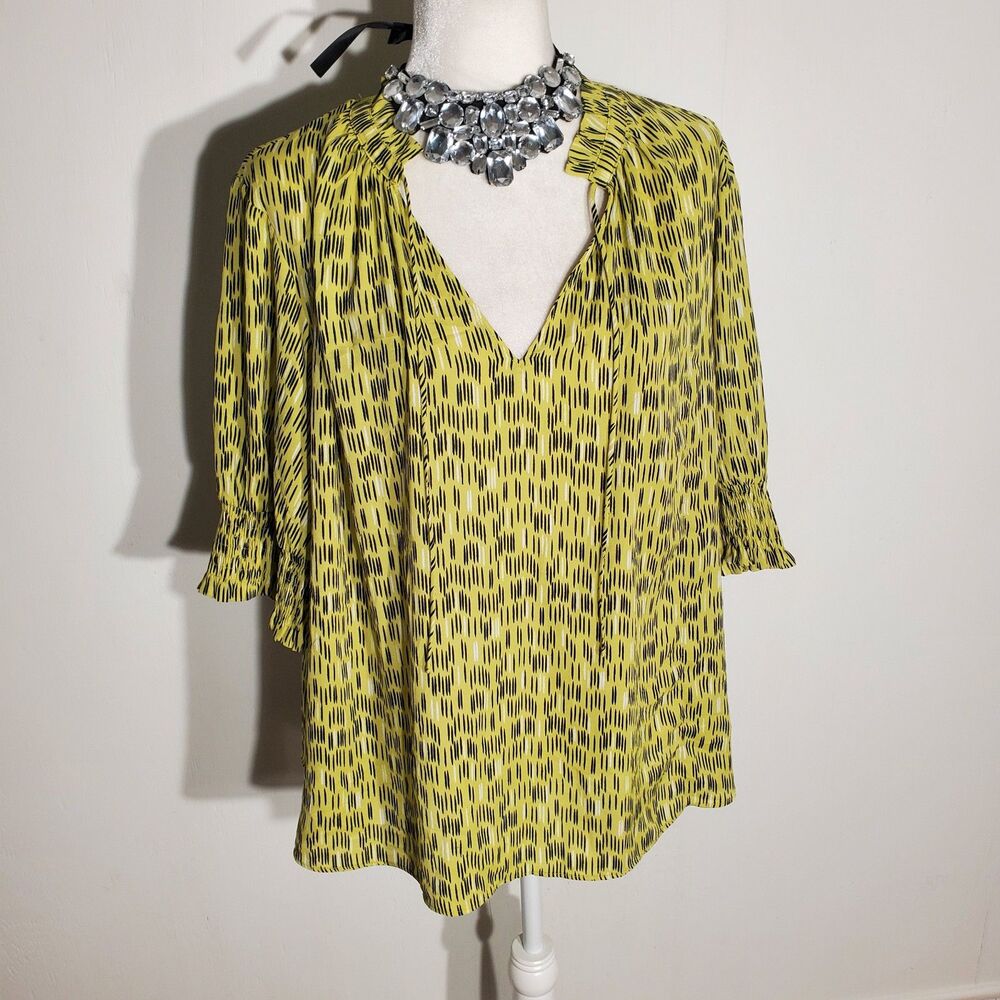 WORTHINGTON FORMAL BLOUSE GREEN SHORT SLEEVE  SIZE 2X